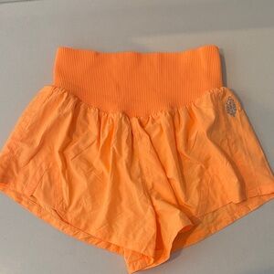 Small Free People Movement Get Your Flirt On Shorts Neon Clementine Orange